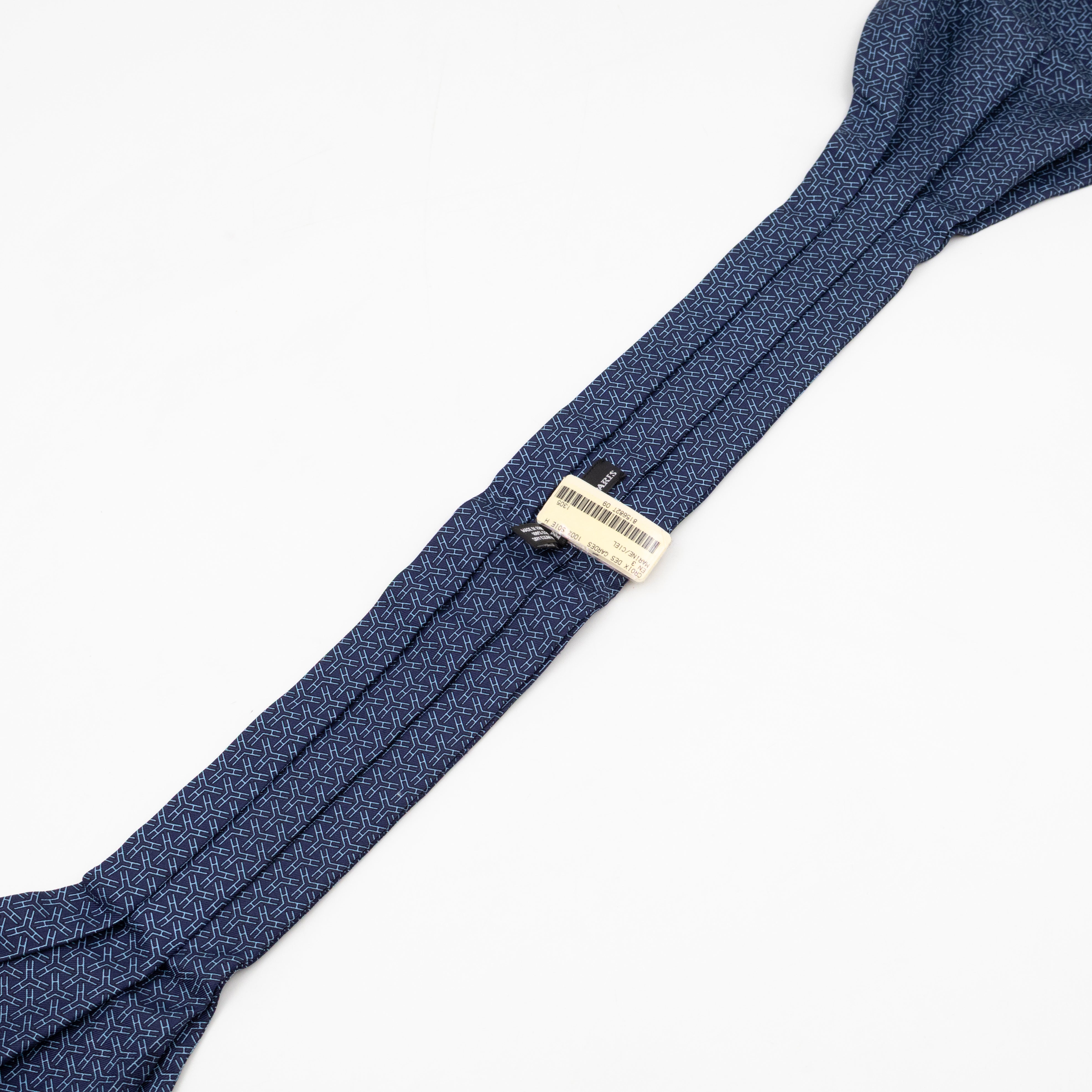 Ascot Silk Scarf Navy