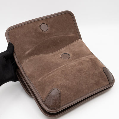 Neo Small Flap Messenger Bag Brown Suede