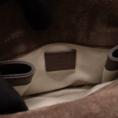 Neo Small Flap Messenger Bag Brown Suede
