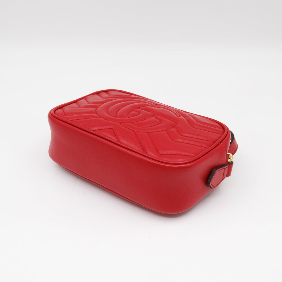 GG Marmont Matelassé Mini Red Leather