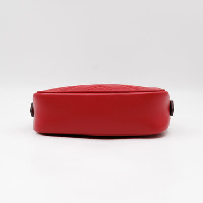 GG Marmont Matelassé Mini Red Leather
