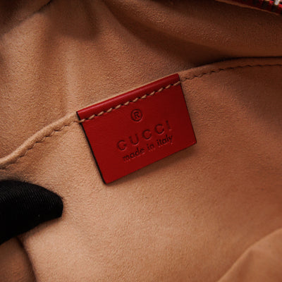GG Marmont Matelassé Mini Red Leather
