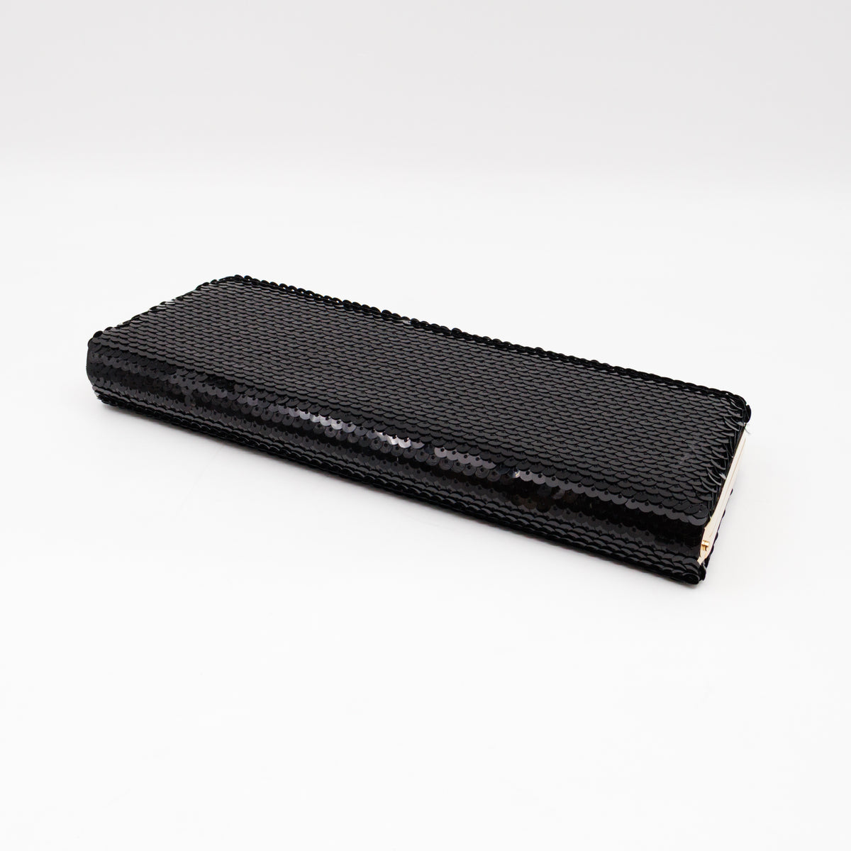 Broadway Clutch Black Sequins Satin