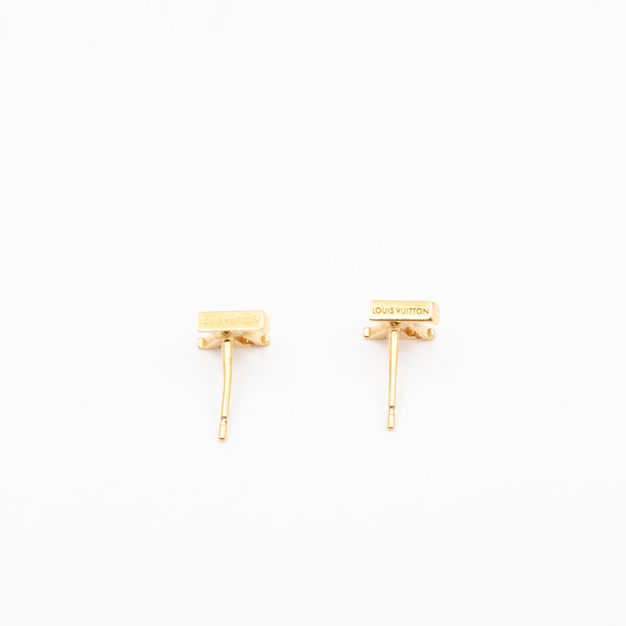 Floragram Earrings Resin Beads White & Gold