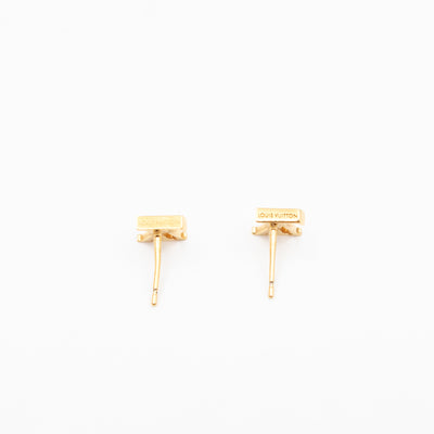 Floragram Earrings Resin Beads White & Gold