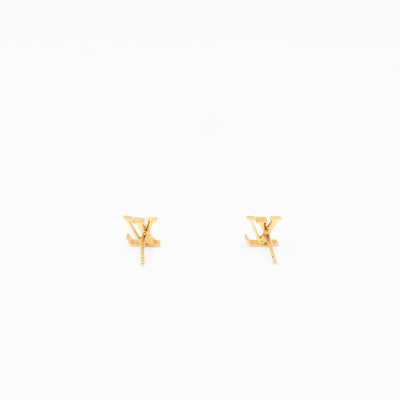 Floragram Earrings Resin Beads White & Gold