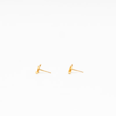 Floragram Earrings Resin Beads White & Gold