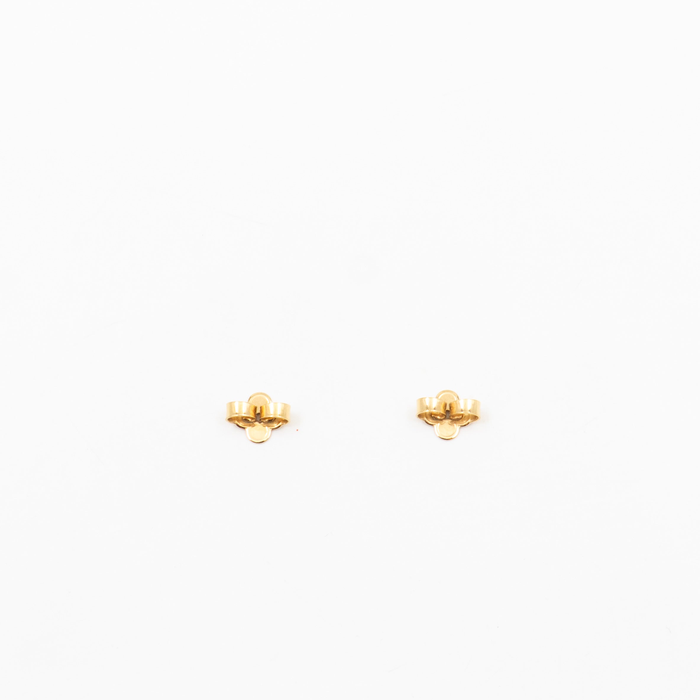Floragram Earrings Resin Beads White & Gold