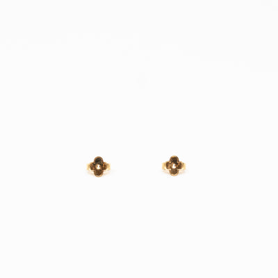 Floragram Earrings Resin Beads White & Gold