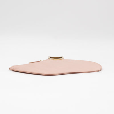 Saddle Clutch Pink Satin