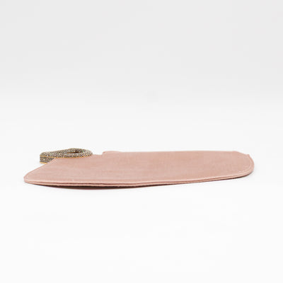 Saddle Clutch Pink Satin