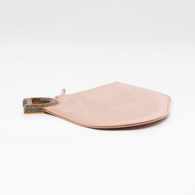 Saddle Clutch Pink Satin