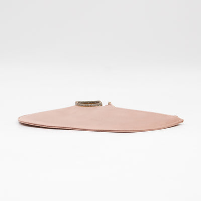 Saddle Clutch Pink Satin