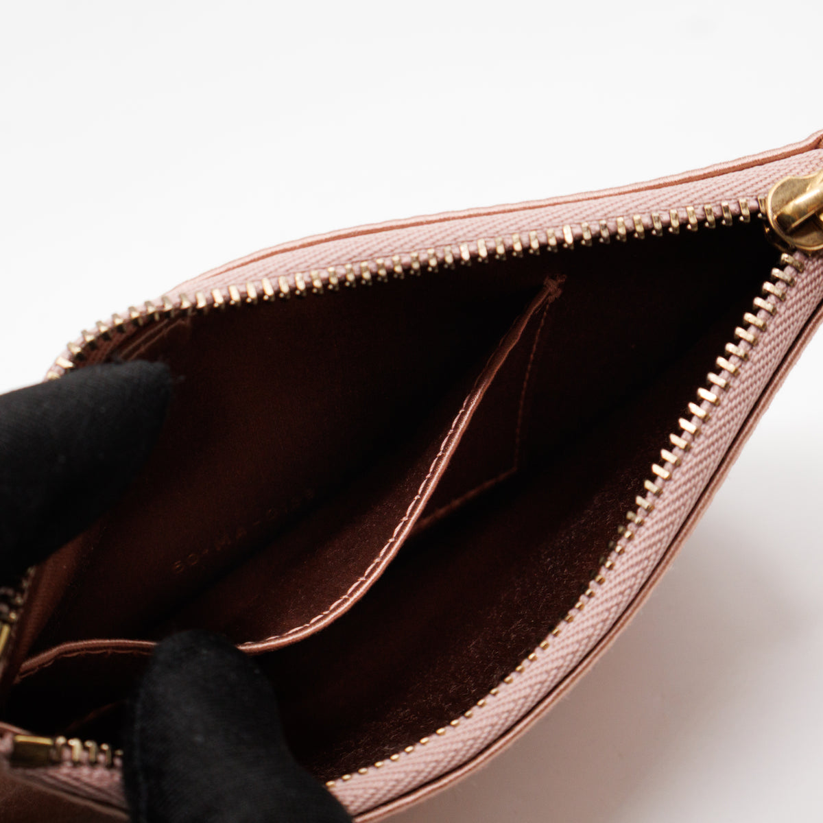 Saddle Clutch Pink Satin