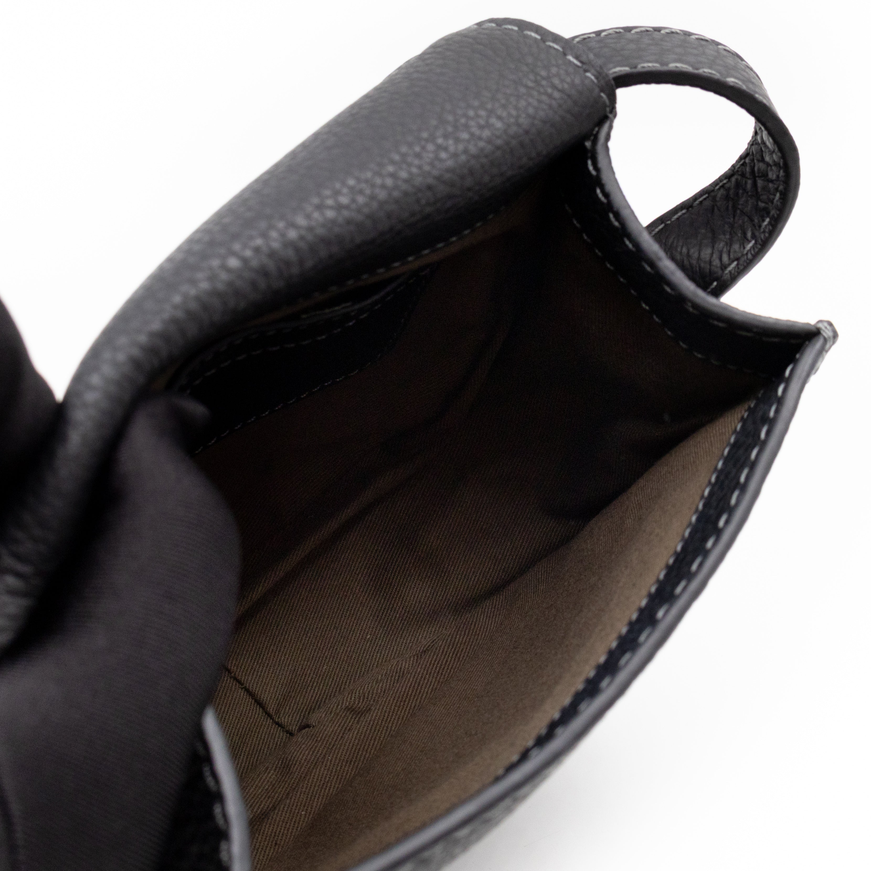 Marcie Saddle Small Crossbody Bag Black Leather