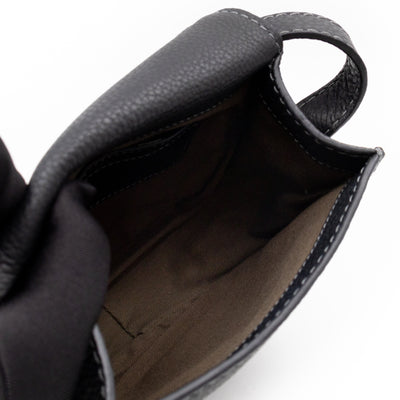 Marcie Saddle Small Crossbody Bag Black Leather
