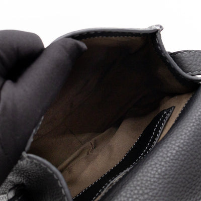 Marcie Saddle Small Crossbody Bag Black Leather