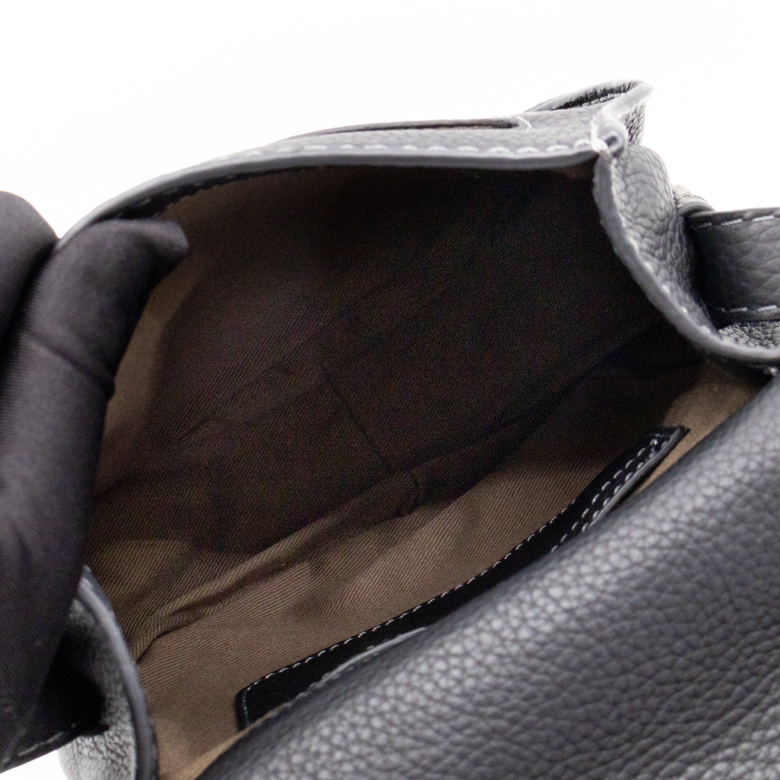Marcie Saddle Small Crossbody Bag Black Leather