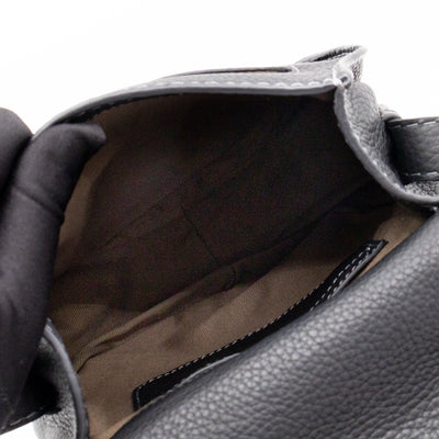 Marcie Saddle Small Crossbody Bag Black Leather