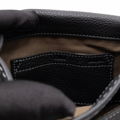 Marcie Saddle Small Crossbody Bag Black Leather