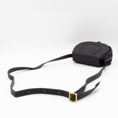 Marcie Saddle Small Crossbody Bag Black Leather