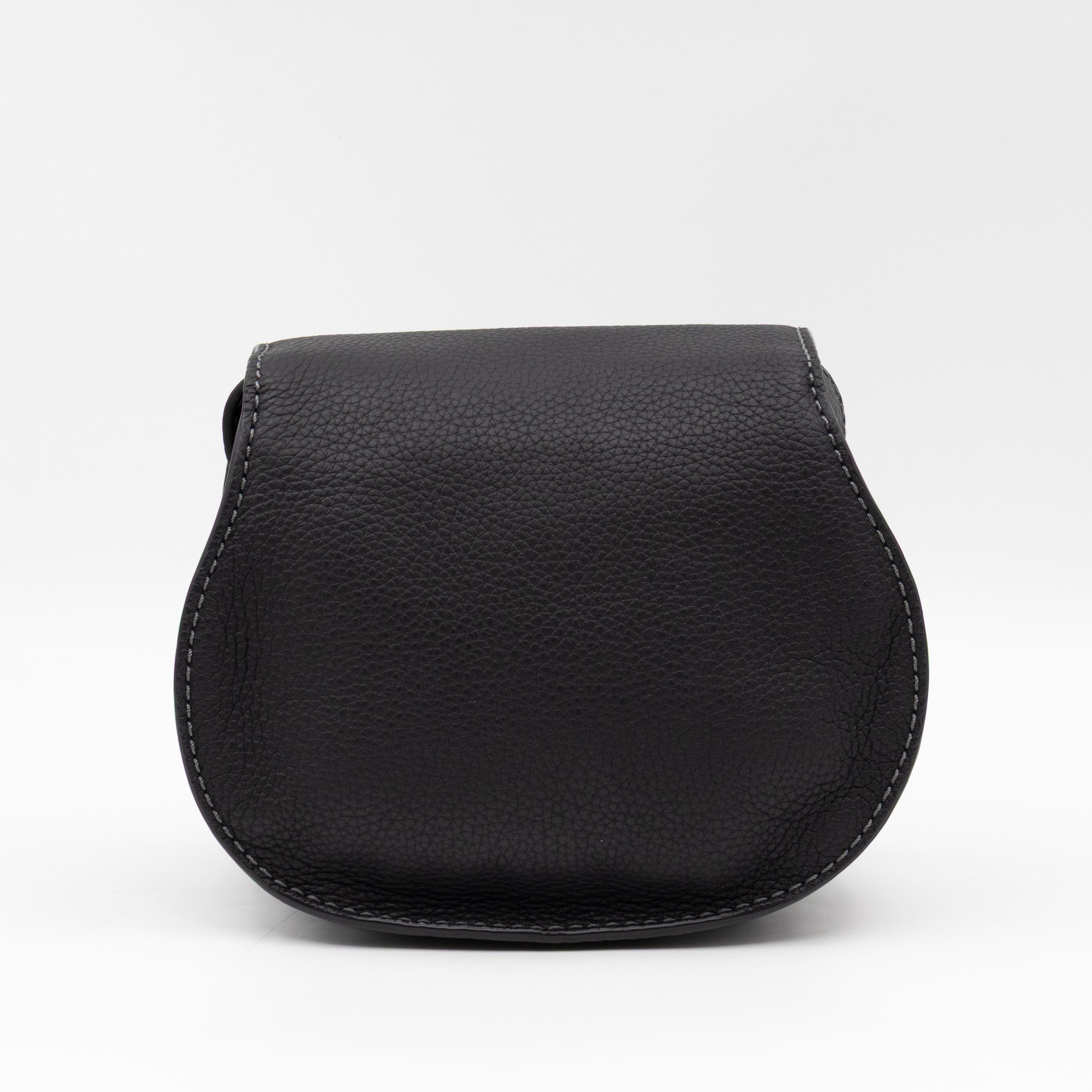 Marcie Saddle Small Crossbody Bag Black Leather