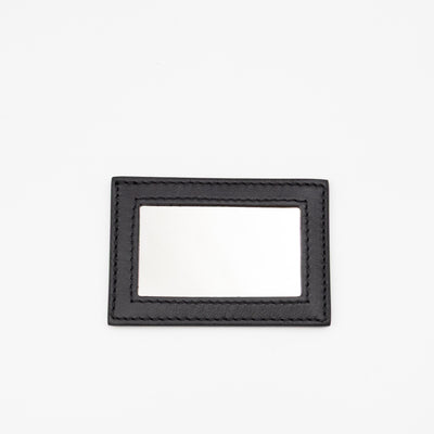 CC Chain Vanity Case Small Black Leather