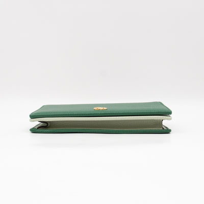 Bi-color GG Marmont Wallet On Chain Green Leather