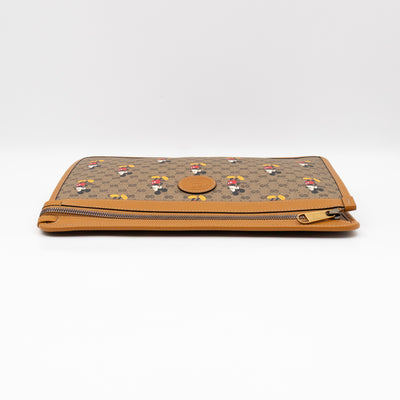 Gucci x Disney Clutch Brown GG Supreme Mickey Mouse