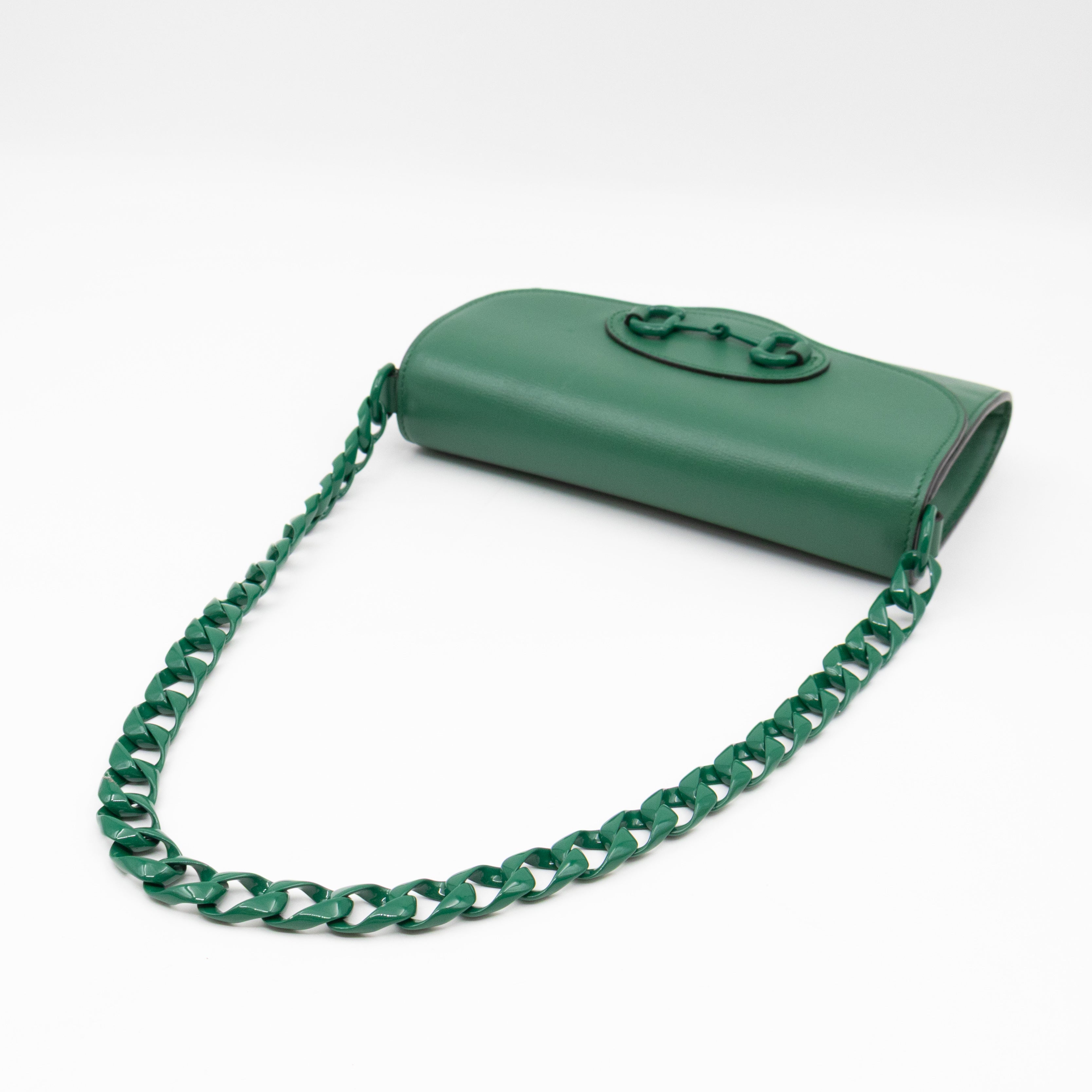 Horsebit 1955 Mini Crossbody Bag Green Leather