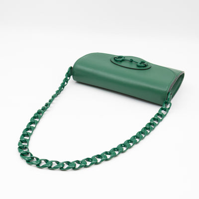 Horsebit 1955 Mini Crossbody Bag Green Leather