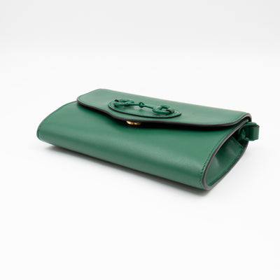 Horsebit 1955 Mini Crossbody Bag Green Leather