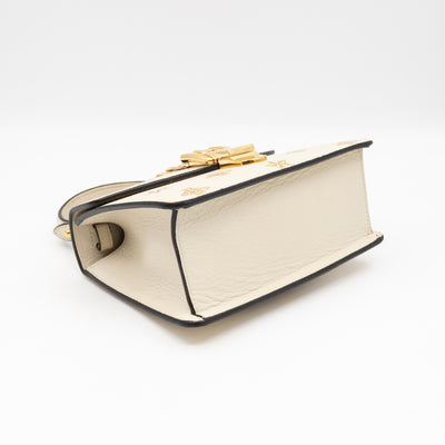 Sylvie Mini Top Handle Bag Bee Star White Leather