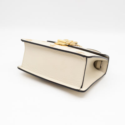 Sylvie Mini Top Handle Bag Bee Star White Leather