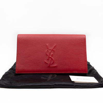 Belle De Jour Clutch Leather Red