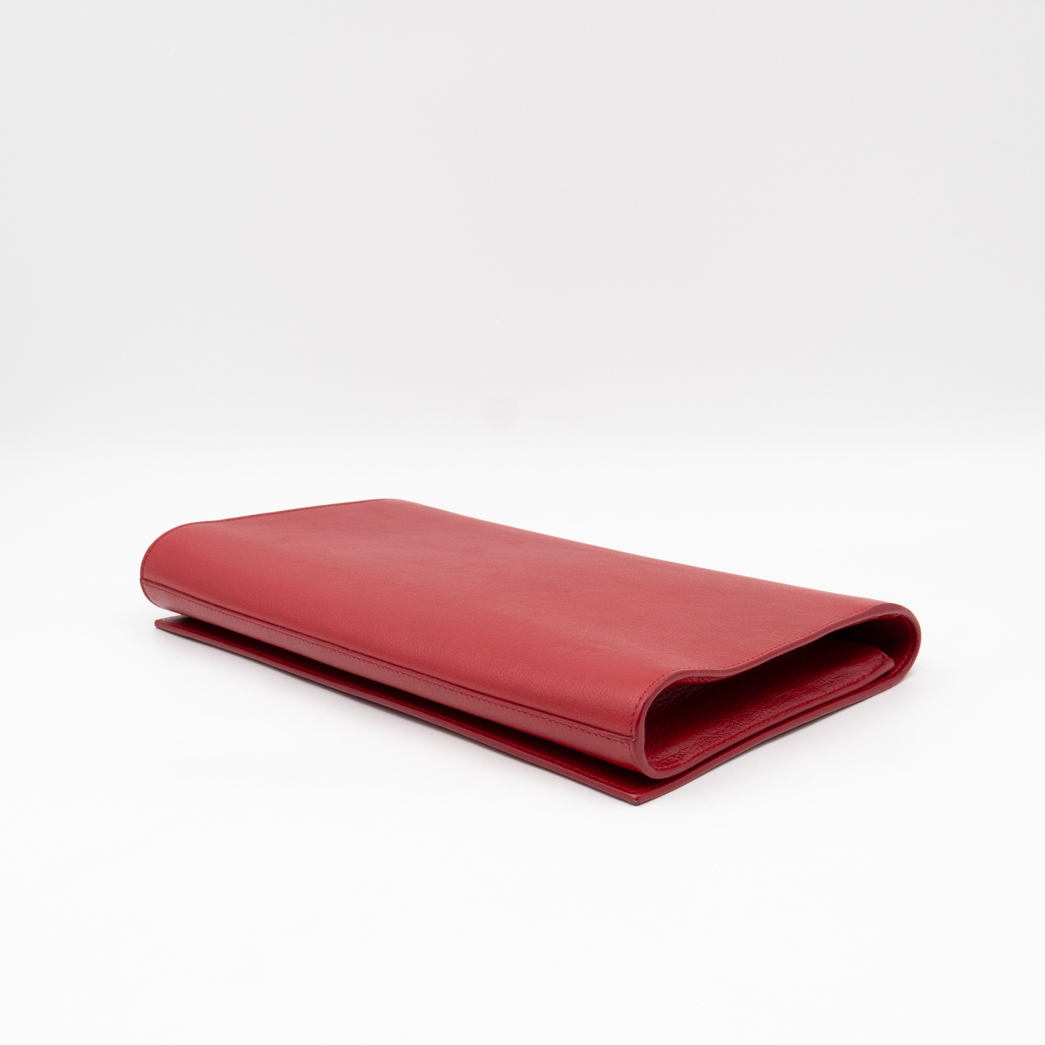 Belle De Jour Clutch Leather Red