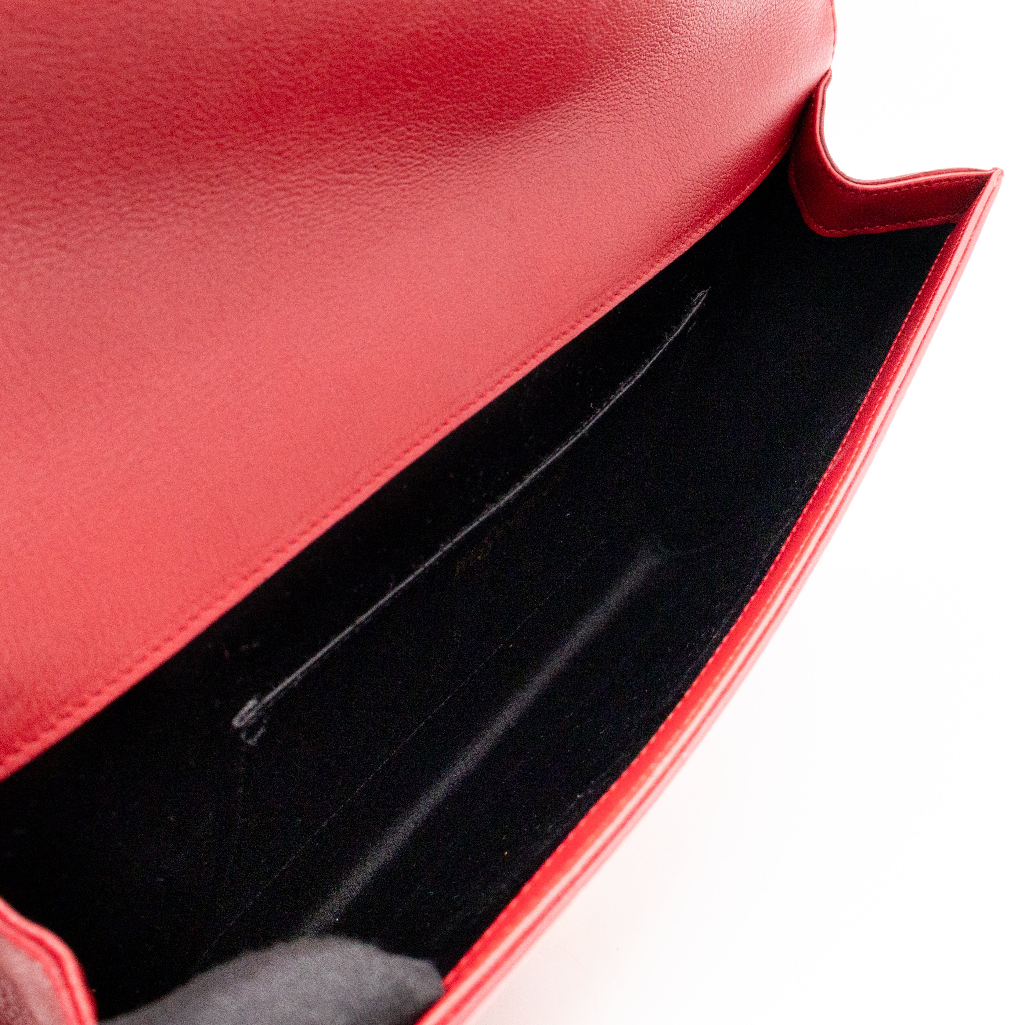 Belle De Jour Clutch Leather Red