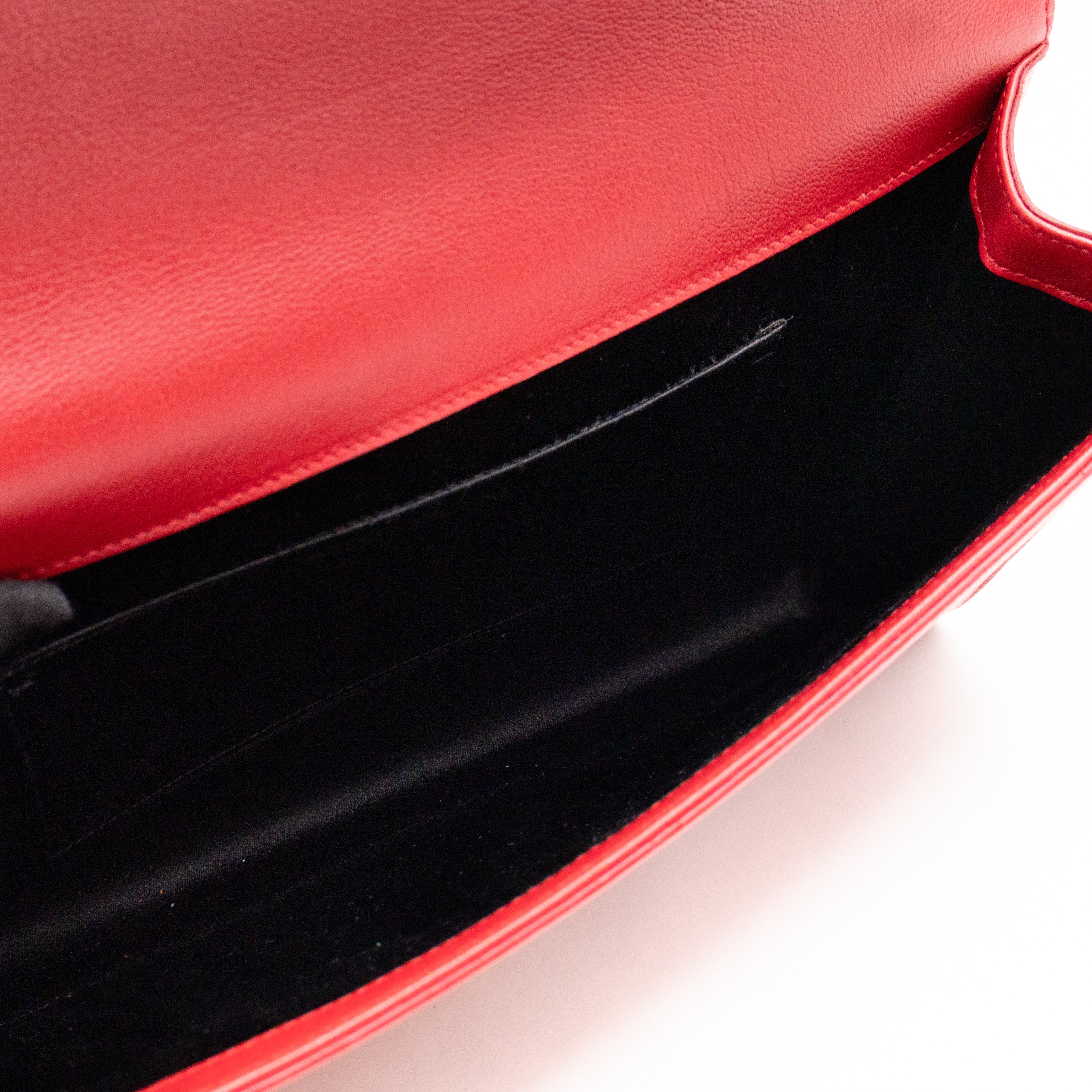 Belle De Jour Clutch Leather Red