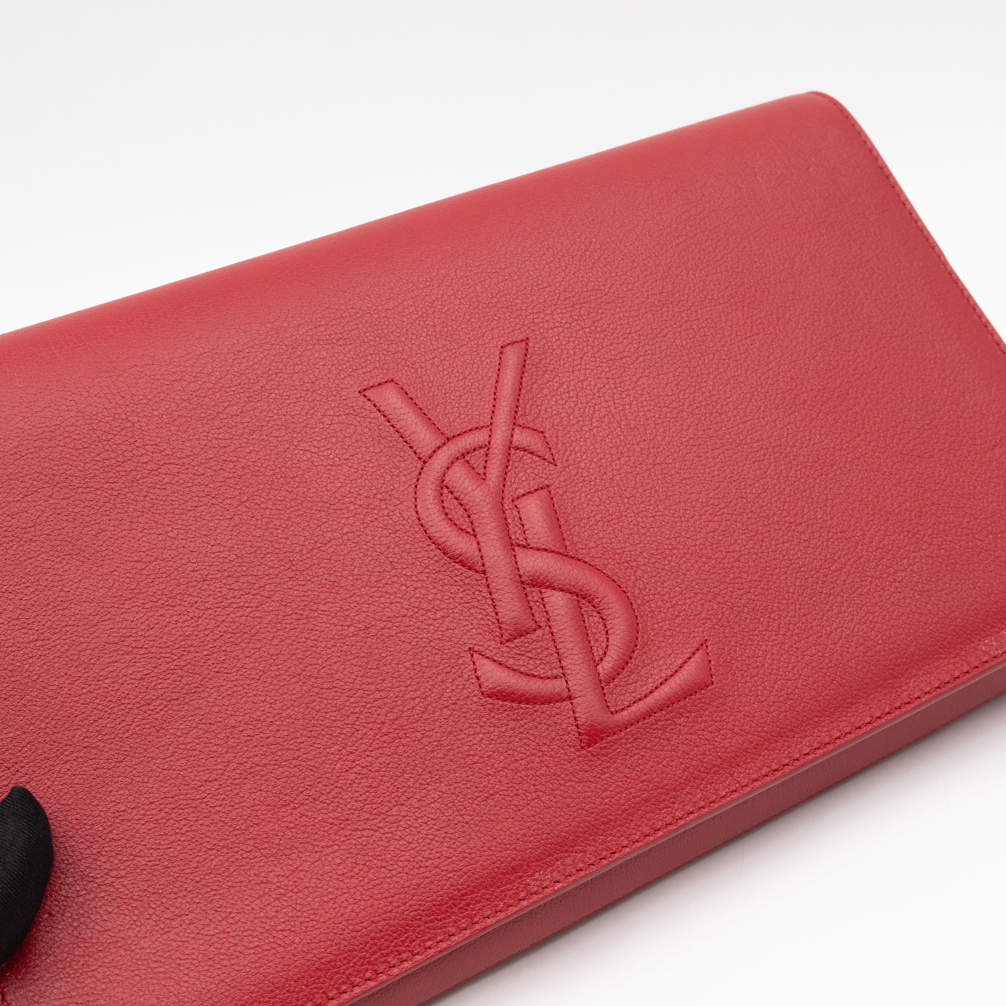Belle De Jour Clutch Leather Red