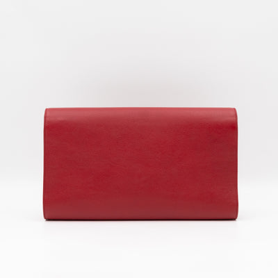 Belle De Jour Clutch Leather Red