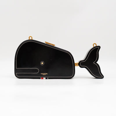 Whale Icon Clutch Bag Black Calfskin