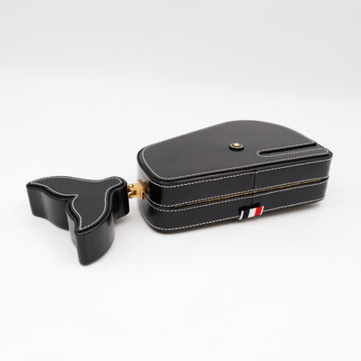 Whale Icon Clutch Bag Black Calfskin