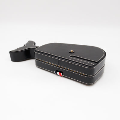 Whale Icon Clutch Bag Black Calfskin