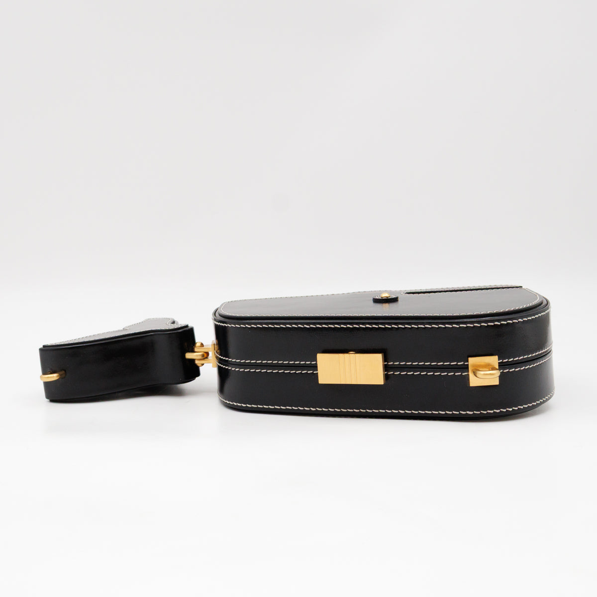 Whale Icon Clutch Bag Black Calfskin