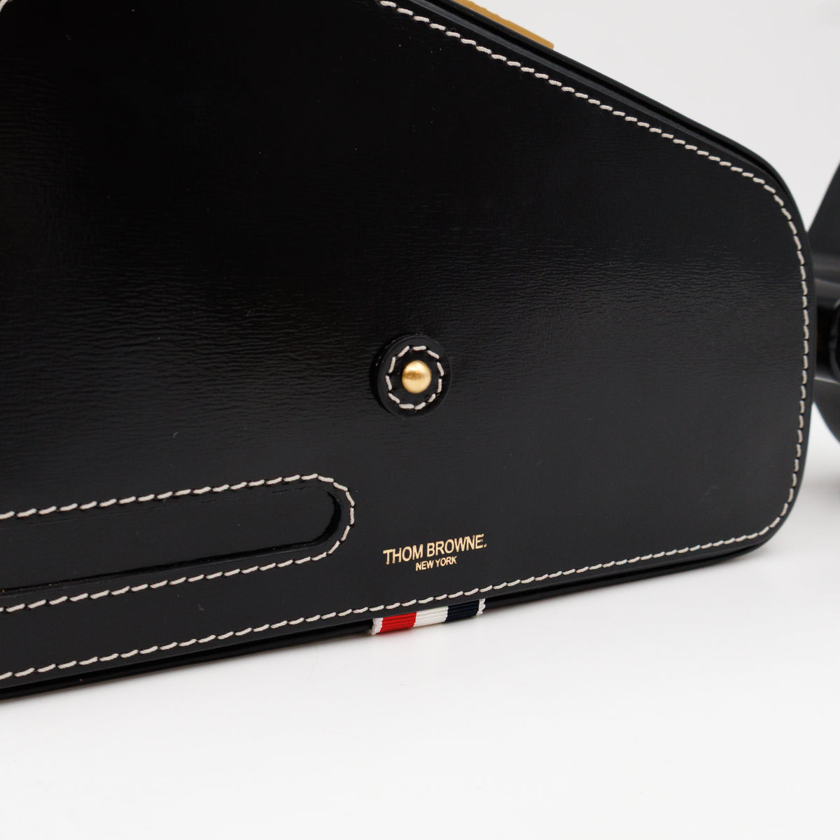 Whale Icon Clutch Bag Black Calfskin