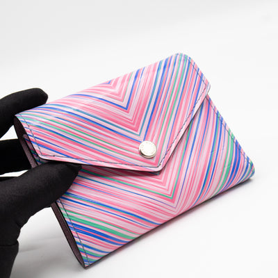 Victorine Wallet Epi Tropical Blue Rose