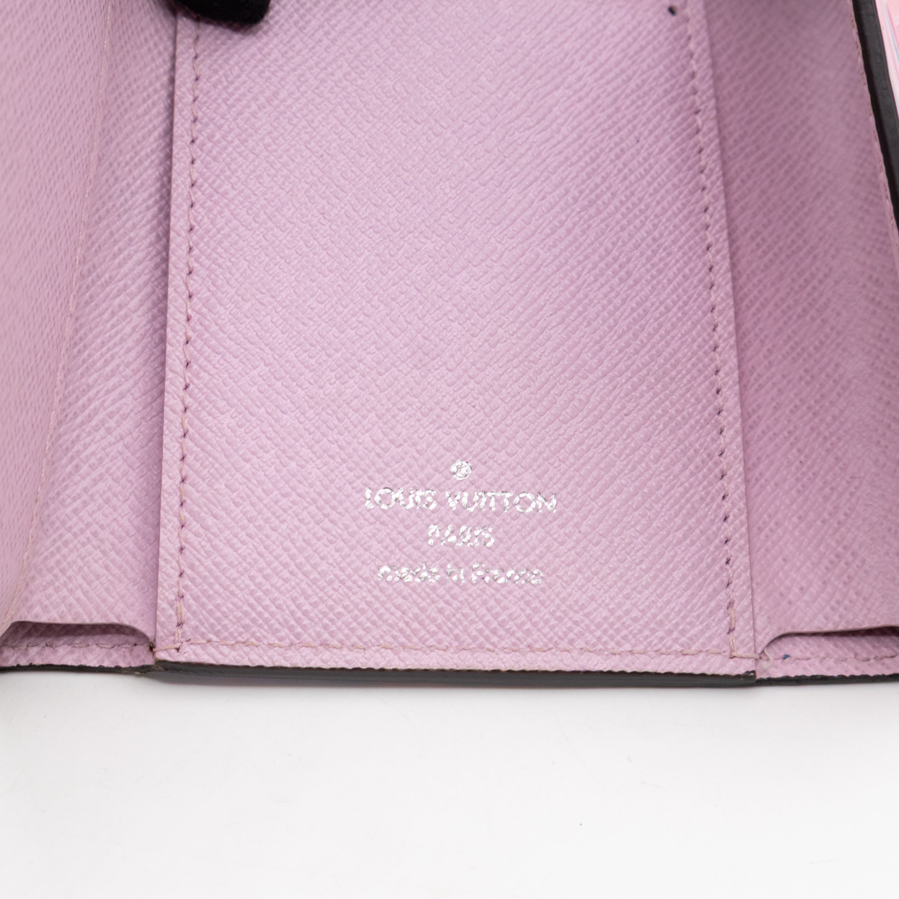 Victorine Wallet Epi Tropical Blue Rose