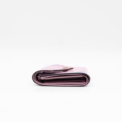 Victorine Wallet Epi Tropical Blue Rose