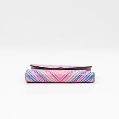 Victorine Wallet Epi Tropical Blue Rose