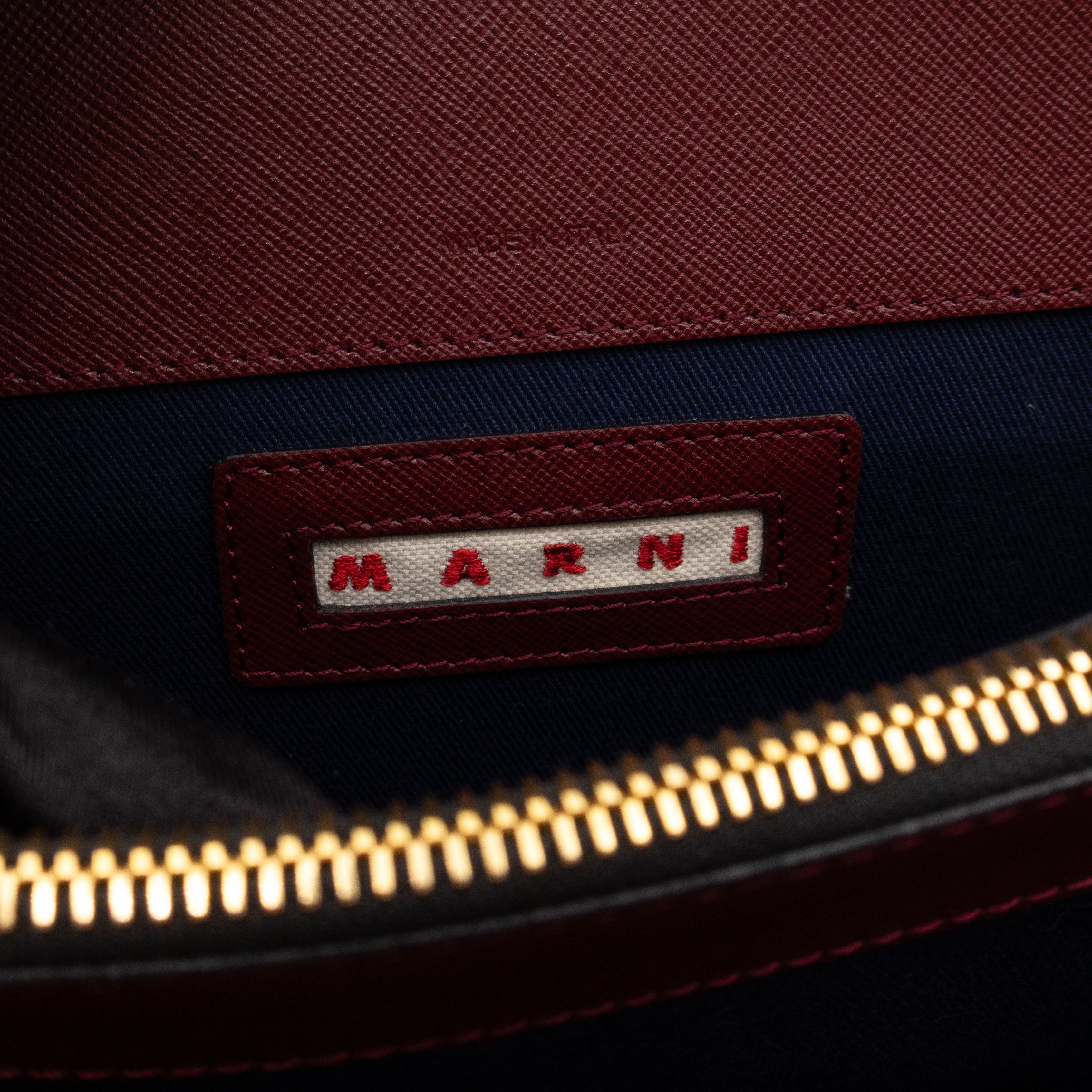 Trunk Bag Mini Pink White & Burgundy Saffiano Leather